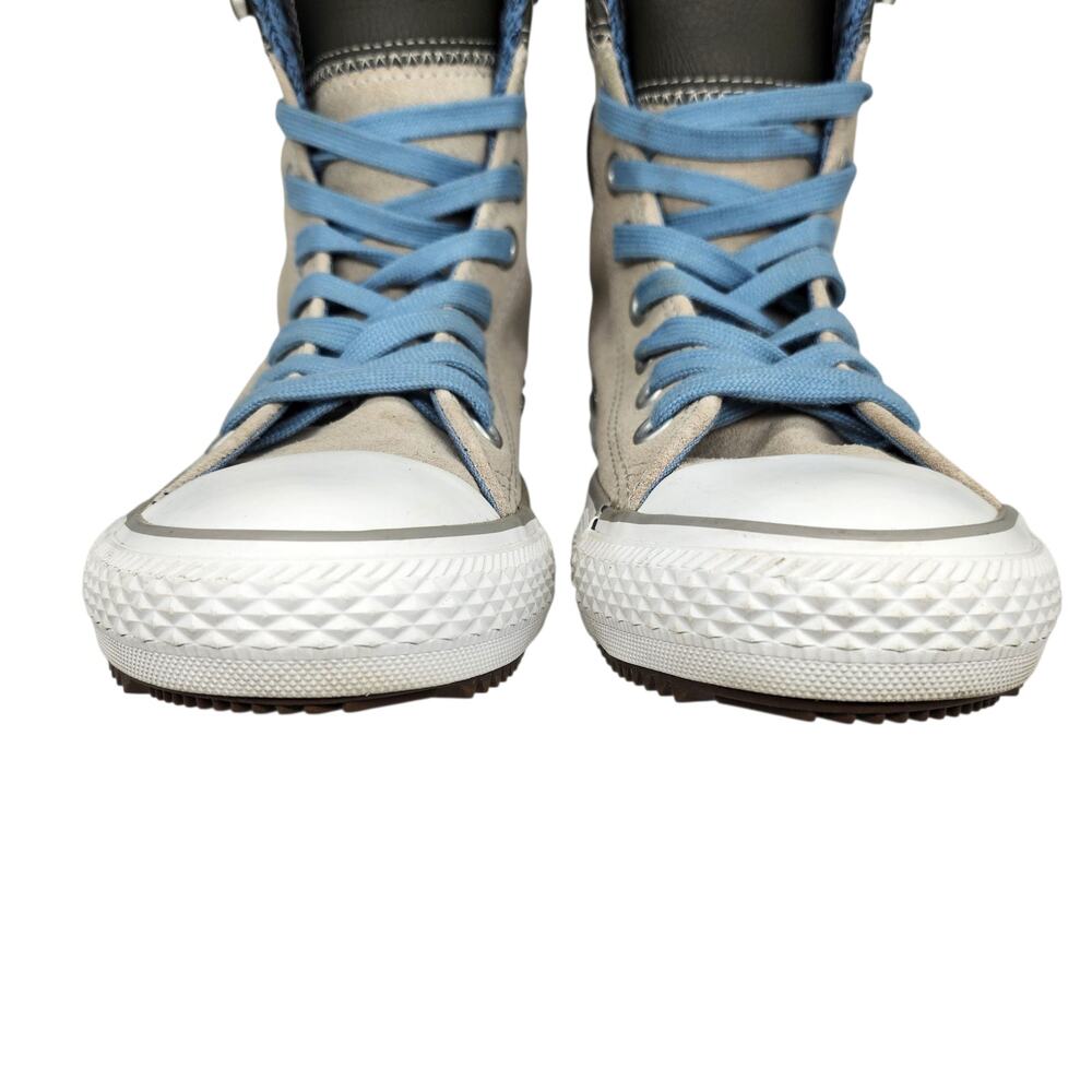 Converse Shoes Womens 6 Gray Blue Suede Boots Leather Grunge Punk Steampunk - Picture 9 of 15